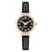 NUOVO Womens Rose Gold Watch with Diamonds Arabic Numerals Waterproof Casual Style with Crystal Accented Leather Strap Analog Display