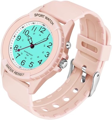 PROKING Waterproof Nurse Watch for Medical ProfessionalsWomen Men 24 Hour with Second Hand Night Light Military Time Easy to Read Dial Soft and Breathable Silicone Band Pink