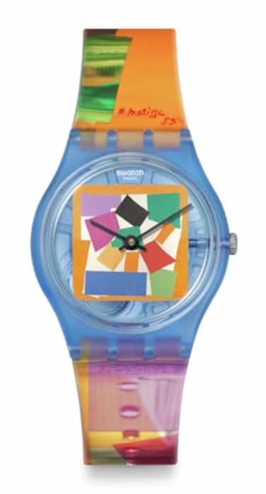 Swatch Gent Unisex Watch Casual Bioceramic Blue Quartz Waterproof Matisses Snail