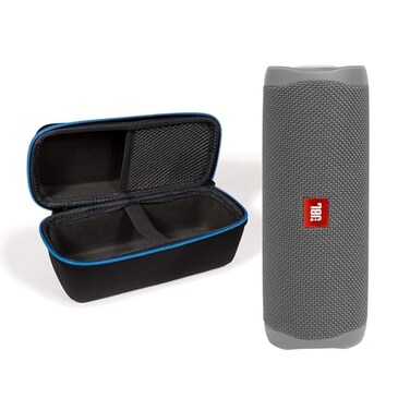 JBL Flip 5 Gray Bundle with divvi Protective Hardshell Case