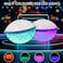 Blufree Floating Pool Speaker wColorful Lights Portable Wireless Pool Speaker Bluetooth Waterproof IP68 Builtin Mic Crystal Clear Sound Floating Hot Tub Speakers for Pools Party Outdoor White