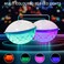 Blufree Floating Pool Speaker wColorful Lights Portable Wireless Pool Speaker Bluetooth Waterproof IP68 Builtin Mic Crystal Clear Sound Floating Hot Tub Speakers for Pools Party Outdoor White