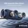 Passau Portable Bluetooth Speakers 40W Peak Loud Stereo Sound Passive RadiatorsDeep Bass All Day Playtime Adjustable Strap BT53 IPX5 Wireless Speaker RGB Lights for Indoor OutdoorBlue