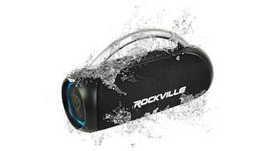 Rockville RPBD3 30W Portable Bluetooth Speaker Water Resistant TWS Pairing LED Lights Long Battery Life Perfect for Parties and Outdoor Adventures