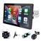 Haudio 101 Inch Single Din 360 Rotatable Car StereoSupport Wireless CarPlay and Android Autowith 1080P Rear CameraMirror LinkBluetoothMusic PlayAUXFMAMSWCRDSSingle DIN Car Stereo Radio