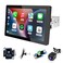 Haudio 101 Inch Single Din 360 Rotatable Car StereoSupport Wireless CarPlay and Android Autowith 1080P Rear CameraMirror LinkBluetoothMusic PlayAUXFMAMSWCRDSSingle DIN Car Stereo Radio