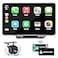 Capapro 7 HD Portable Carplay Wireless Touch Screen Double Din Car Stereo Compatible Apple Carplay and Android Auto with GPS Navigation Voice Control Mirror Link Bluetooth