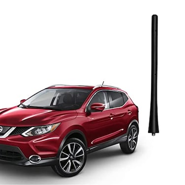 AMFRNE 7 inch Radio Antenna Mast Compatible with Nissan Mitsubishi Infiniti Select Models Direct Replacement Short Roof Antenna Black Flexible Rubber
