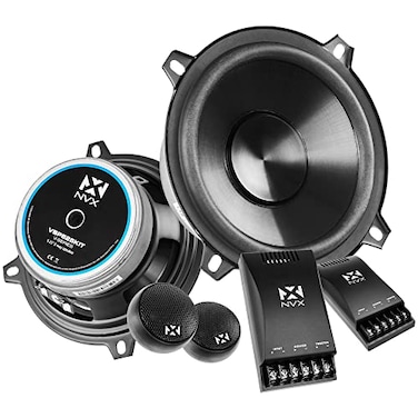 NVX VSP525KIT 750W Peak 250W RMS 525 VSeries 2Way Component Speaker System with 25mm Silk Dome Tweeters