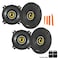 KICKER 46CSC44 Two Pairs of CSSeries CSC4 4Inch 100mm Coaxial Speakers 4Ohm 2 Pairs
