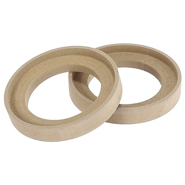X AUTOHAUX 2Pcs Car Speaker Spacer Ring Adaptor Brackets Mounting Spacer Recess Bezel Plate Wood 78mm ID Universaly for 4 Inch Speakers