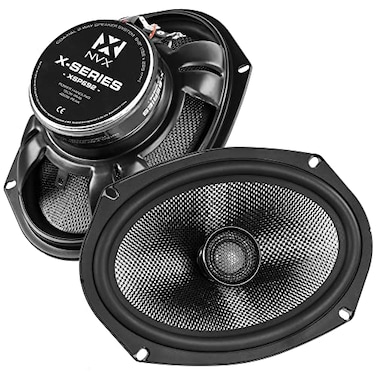 NVX XSP692 6x9 Car Speakers 600W Max 300W RMS 2Way Coaxial w 1 Silk Dome Tweeters Builtin XOvers Easy to Install in CarsTrucksDoors Pair