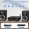 Beffkkip Amplifier Home AudioStereo Receiver Bluetooth 50 Power amp 100W x2 Wireless HiFi Stereo Class D Digital 2 Channel Integrated with Bass Treble Control for Passive Speakers