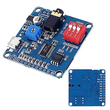 DEVMO Voice Playback Module Music Player Voice prompts Voice Broadcast Device MP3 Trigger Amplifier Class D 5W 64MBit Flash Compatible with Arduino