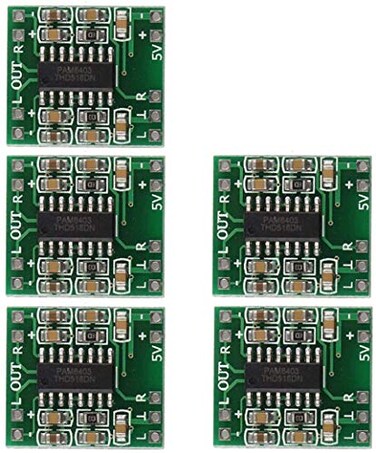 HiLetgo 5pcs PAM8403 2X 3W Mini Digital Power Amplifier Board AMP Class D 255V Input