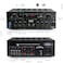 Pyle 2Channel Stereo Amplifier with Bluetooth Wireless 250W Audio Receiver Perfect for Karaoke with Dual Mic in with Echo Mic TalkOver FM Radio USBA MP3 Player RCA AUX Remote PTA24BT5