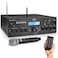 Pyle Wireless Microphone Power Amplifier System 200W Dual Channel Sound Audio Stereo Karaoke Speaker Receiver wUSB AUX Microphone in wEcho RadioHome Theater via RCA Studio Use PDA8BUWM5