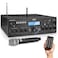 Pyle Wireless Microphone Power Amplifier System 200W Dual Channel Sound Audio Stereo Karaoke Speaker Receiver wUSB AUX Microphone in wEcho RadioHome Theater via RCA Studio Use PDA8BUWM5