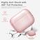 Aircawin for Airpods Pro 2 Case ClearSoft TPU Skin for Airpod Pro 2nd Generation Case Cover 2022Full Protective Transparent Shockproof Drop Protection Case with Strap for Airpods Pro 2Pink