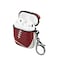 KAMPETACE Airpods 12 Case FootballFootball Design Hard Scratch Proof Case Leather Cover for Earphone Airpods 12with Keychain Front LED Visible