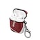 KAMPETACE Airpods 12 Case FootballFootball Design Hard Scratch Proof Case Leather Cover for Earphone Airpods 12with Keychain Front LED Visible