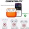 Benbenjaytek for AirPods Pro 2 Case AirPods Pro 2nd Generation2022 Protective Shockproof Soft Silicone Headphone Cover with Hand Strap Support Wireless Charging Front LED Visible Orange