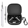 Ziseyoru Case Cover Compatible with Soundcore Liberty 4 Pro by Anker Soft Silicone Liberty 4 Pro Earbuds Protective Case with Cleaner Kit with Carabiner Keychain Accessories Black
