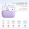 Cypher.V Case Cover for Airpods Pro 2nd Generation Charging Case 2022 Soft Silicone Protective Case with Keychain and Cute Puff Pom Pom Ball Kit Front LED Visible Grey