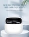 WUNIAK Case for Bowers Wilkins Pi8 Wireless Earbuds inEar Bluetooth Earphones Soft Silicone Protective Portable Scratch Shock Resistant Shell with Cleaner Kit Carabiner LanyardWhite