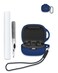 WUNIAK Case for JBL Live Pro 2 Wireless Noise Canceling Earbuds Soft Silicone Protective Portable Scratch Shock Resistant Shell with Cleaner Kit Carabiner LanyardBlue