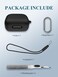 WUNIAK Case for Soundcore by Anker P30i Earbuds Soft Silicone Protective Portable Scratch Shock Resistant Hard Shell with Cleaner Kit Carabiner LanyardBlack