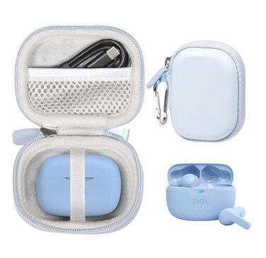CaseSack Case for JBL Vibe Beam True Wireless Noise Cancelling Earbuds Blue