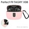 claiol Claiol Premium Silicone Case for TAGRY X08 Wireless Earbuds with Carabiner Pink