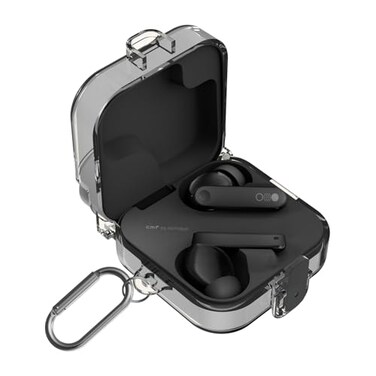 POZCIS CMF Clear Case for Buds Pro 2 Soft TPU Protective Earbuds Cover with Carabiner Accessories