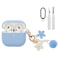 CASEFUN Compatible with AirPods 4 Case Premium Soft Silicone Protective Case Cover for Apple AirPods 4th Generation with Cleaner Kit Keychain Accessories for Women Girls