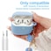 CASEFUN Compatible with AirPods 4 Case Premium Soft Silicone Protective Case Cover for Apple AirPods 4th Generation with Cleaner Kit Keychain Accessories for Women Girls