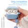 CASEFUN Compatible with AirPods 4 Case Premium Soft Silicone Protective Case Cover for Apple AirPods 4th Generation with Cleaner Kit Keychain Accessories for Women Girls