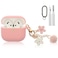 CASEFUN Compatible with AirPods 4 Case Premium Soft Silicone Protective Case Cover for Apple AirPods 4th Generation with Cleaner Kit Keychain Accessories for Women Girls