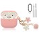 CASEFUN Compatible with AirPods 4 Case Premium Soft Silicone Protective Case Cover for Apple AirPods 4th Generation with Cleaner Kit Keychain Accessories for Women Girls