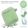 KOUJAON Compatible with AirPods Case Cover Soft Silicone Protective Cover with Bracelet Keychain Compatible with Apple AirPods 2nd 1st Generation Charging Case Avocado Green