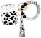 KOUJAON Compatible with AirPods Case Cover Soft Silicone Protective Cover with Bracelet Keychain Compatible with Apple AirPods 2nd 1st Generation Charging Case Cow