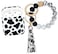 KOUJAON Compatible with AirPods Case Cover Soft Silicone Protective Cover with Bracelet Keychain Compatible with Apple AirPods 2nd 1st Generation Charging Case Cow