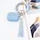 KOUJAON Compatible with Airpods Pro 2nd Generation Case Cover 2022 Soft Silicone Protective Cover with Bracelet Keychain for Apple Airpods Pro 2 Case for Women Sky Blue