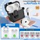 Ekoonpft for AirPods 4 Case 2024 Secure Lock AutoOpen Design for Apple AirPods 4th Generation Case Cover with Cleaner and Keychain for Men Women AntiScratch Drop Protection
