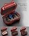 FEDAI Earphone Case ABS Resin Hard Storage Box Multifunction Protective Case for Earphone Earbud inEar Monitor EartipBlue