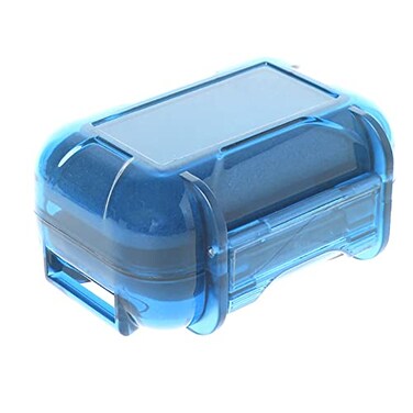 FEDAI Earphone Case ABS Resin Hard Storage Box Multifunction Protective Case for Earphone Earbud inEar Monitor EartipBlue