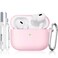 TNSNK for AirPods Pro 2 Case Pink Soft Silicone iPod Pro Case for Airpods Pro 2nd1st Generation 202320222021 with Cleaning Kit Keychain for Women Girly Shockproof