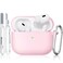 TNSNK for AirPods Pro 2 Case Pink Soft Silicone iPod Pro Case for Airpods Pro 2nd1st Generation 202320222021 with Cleaning Kit Keychain for Women Girly Shockproof