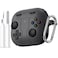 Getino Game Case for AirPods 4 2024 Cover with Cleaner Kit Keychain Compatible with Apple Airpods 4 Case Covers Cute Funny ShockProof Protective Silicone AirPod 4 Cases for Men BoyBlack