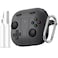 Getino Game Case for AirPods 4 2024 Cover with Cleaner Kit Keychain Compatible with Apple Airpods 4 Case Covers Cute Funny ShockProof Protective Silicone AirPod 4 Cases for Men BoyBlack